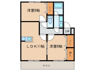 ラヴィ－ンコ－トＢ棟の物件間取画像